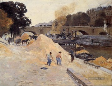  Marie Kunst - die Ufer der Seine in Paris Pont Marie quai d anjou Camille Pissarro
